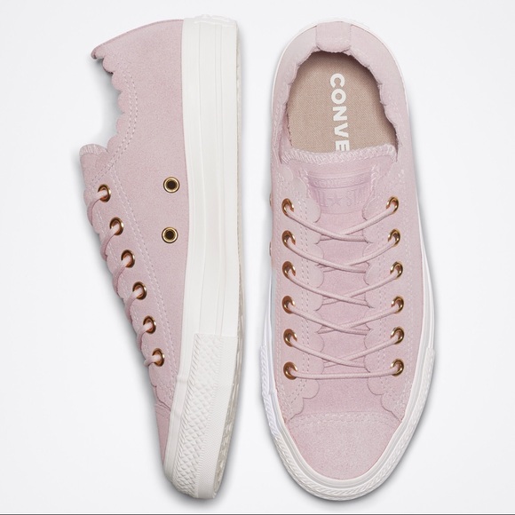Converse CTAS OX Frilly Thrills Suede Sneakers - Picture 10 of 10